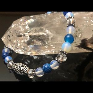 Blue Agate & Opalite Bracelet